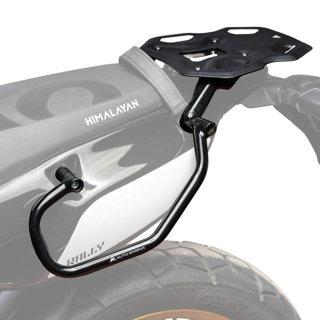 Auto Engina Rally Saddle Stay and Rally Top Rack for Royal Enfield Himalayan 450 Soft Luggage Combo