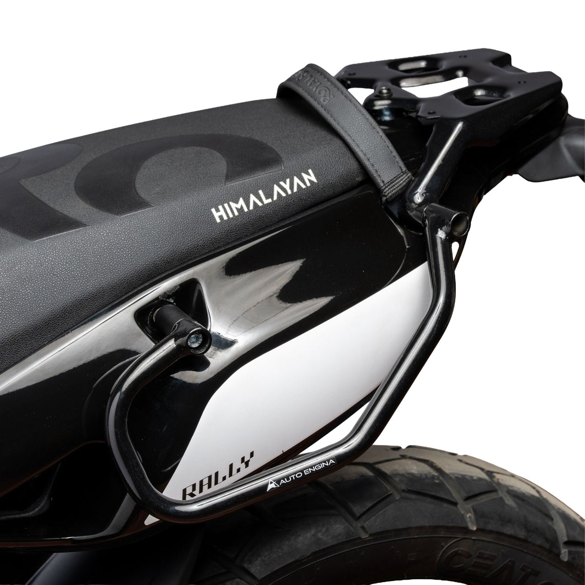 Auto Engina Rally Saddle Stay and Rally Top Rack for Royal Enfield Himalayan 450 Soft Luggage Combo