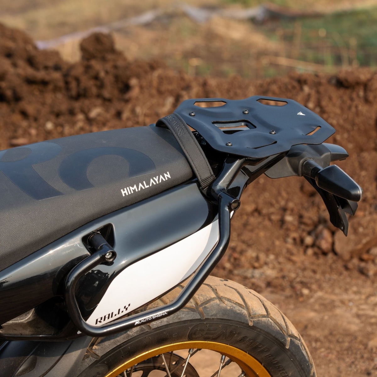 Auto Engina Rally Saddle Stay and Rally Top Rack for Royal Enfield Himalayan 450 Soft Luggage Combo
