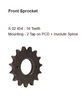 Brass Chain and Sprocket Kit BSORC CL270 for Royal Enfield Classic 350 16T 38T 100 Links
