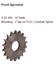 Brass Chain and Sprocket Kit BSORC CL271 for Royal Enfield Classic 500 18T 38T 102 Links