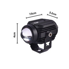 LGP DK16 fog lamp installed on motorcycle with clamps