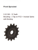 Brass Chain and Sprocket Kit 15T 45T 120 Links for Bajaj Dominar 400 HXRC 269