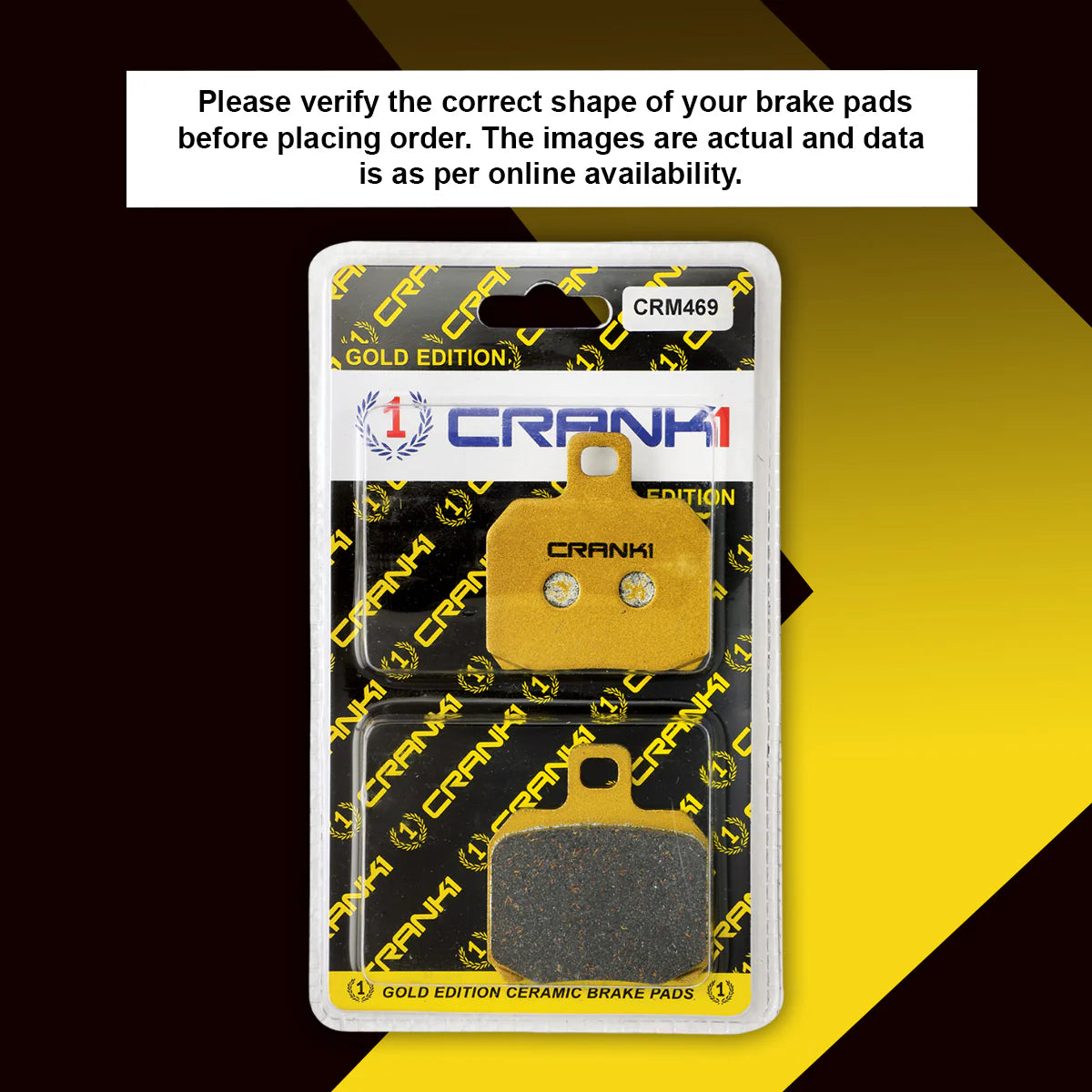 CRANK1 Ceramic Rear Brake Pads for Ducati Hypermotard 939 CRM469