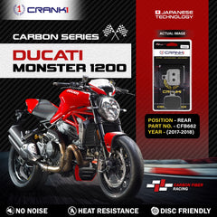 CRANK1 CFB662 carbon rear brake pads for Ducati Monster 1200 2017-2018