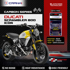 CRANK1 CFB312 Carbon Rear Brake Pads for Ducati Scrambler 800 Icon