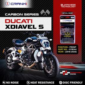 CRANK1 CFB744 carbon front brake pads for Ducati XDiavel S 2016-2020