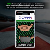 CRANK1 CB041 Sintered Rear Brake Pads for Kawasaki Z900 (2017-2025) | LEGUNDARY Custom