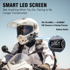 EDYELL A1 Motorcycle Bluetooth Headset Black Color