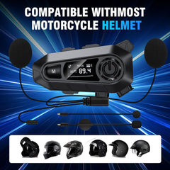 EDYELL A1 Motorcycle Bluetooth Headset Black Color