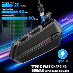 EDYELL C5S Motorcycle Bluetooth Headset Black