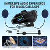 EDYELL C6 Motorcycle Bluetooth Intercom Headset Black Color