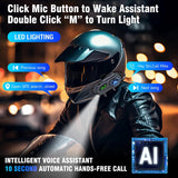 EDYELL C8 Pro Motorcycle Bluetooth Intercom Headset Silver Color