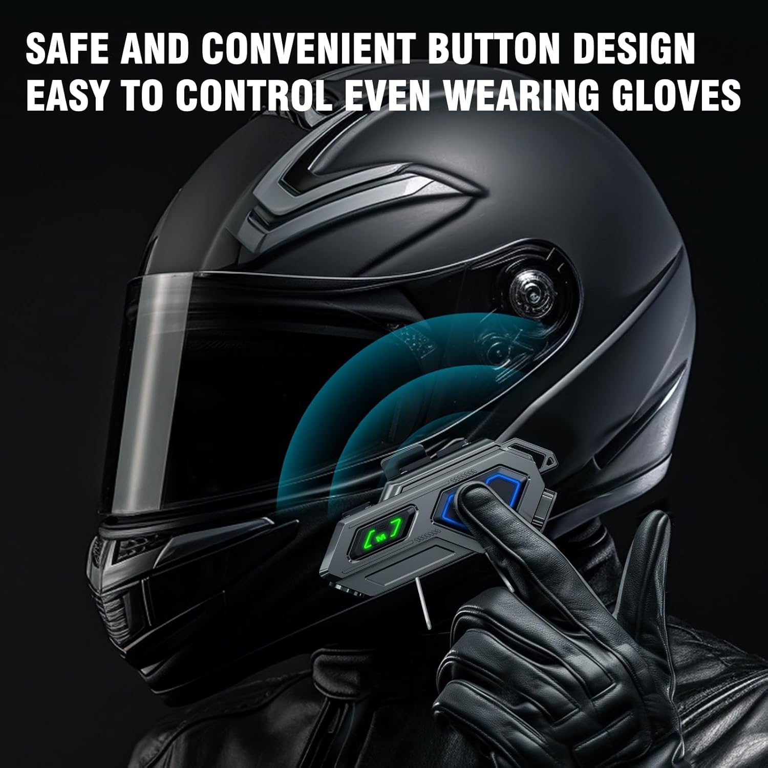 EDYELL C8 Pro Motorcycle Bluetooth Intercom Headset Silver Color