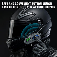 EDYELL C8 Pro Motorcycle Bluetooth Intercom Headset Silver Color