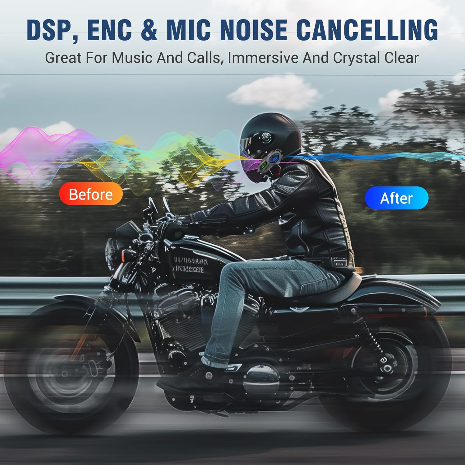 EDYELL C8 Pro Motorcycle Bluetooth Intercom Headset Silver Color