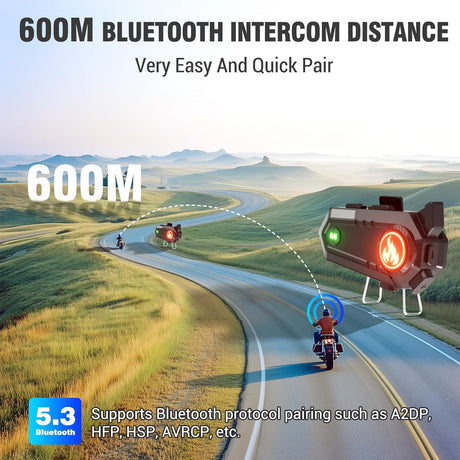 EDYELL C9 Motorcycle Bluetooth Intercom Headset Silver Color