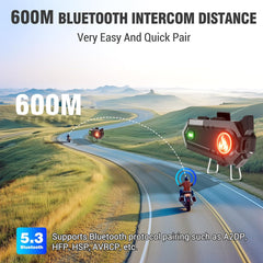 EDYELL C9 Motorcycle Bluetooth Intercom Headset Silver Color