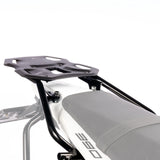 Auto Engina Saddle Stay and Grab Bar for 2026 KTM 390 Enduro R in Gloss Black with soft luggage and saddle bag support