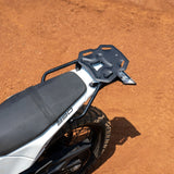 Auto Engina Saddle Stay and Grab Bar for 2026 KTM 390 Enduro R in Gloss Black with soft luggage and saddle bag support