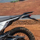 Auto Engina Top Rack and Aluminium Rack Plate for 2026 KTM 390 Enduro R in Gloss Black for carrying soft luggage and tail bags