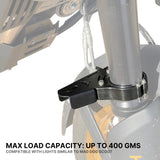 Auto Engina Fog Light Clamp mounted on Royal Enfield Himalayan 450 for secure auxiliary fog lamp installation
