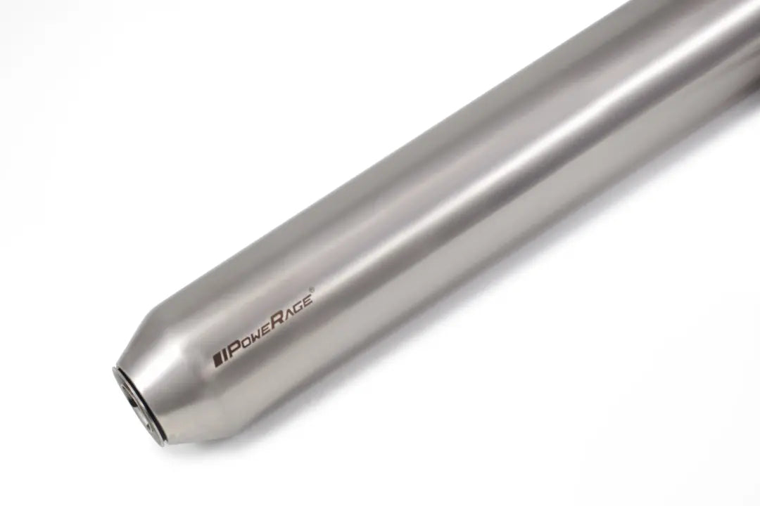 Powerage Brushed Steel Long Slip-On Exhaust for Royal Enfield 350 500 Stainless Steel Performance Exhaust