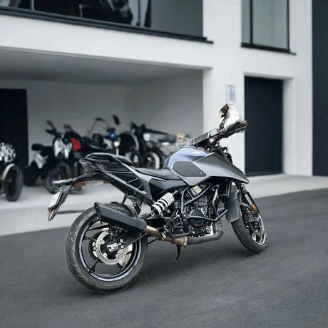Rogue 2.0 stainless steel slip-on exhaust with mid pipe for KTM Duke 250 and KTM Duke 390 Gen 3