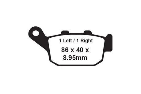 EBC Double-H Sintered Brake Pads Honda CBR 300R FA196HH Front FA496HH Rear HH Rated High Performance Motorcycle Brake Pads
