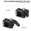 Auto Engina Universal Fit Motorcycle Fog Light Mounts Set with 19mm to 27mm TPU grips and adjustable aluminium brackets