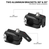 Auto Engina Universal Fit Motorcycle Fog Light Mounts Set with 19mm to 27mm TPU grips and adjustable aluminium brackets
