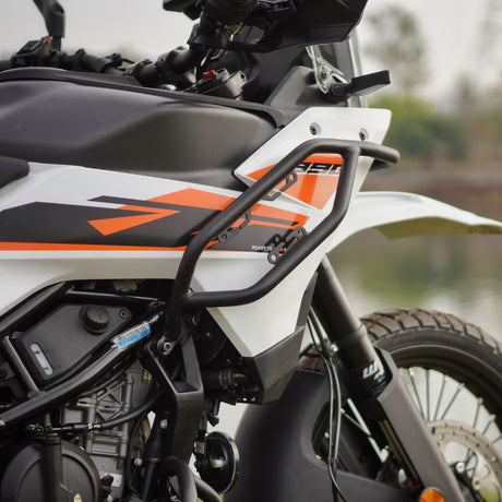 Auto Engina Textured Matte Black Crash Guard for 2025 KTM 390 Adventure R X S with Tank and Engine Protection