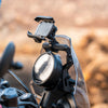 Auto Engina Adjustable GPS Mount installed on Royal Enfield Himalayan 450 motorcycle cockpit