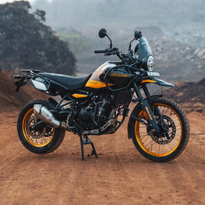 Auto Engina Adjustable GPS Mount installed on Royal Enfield Himalayan 450 motorcycle cockpit
