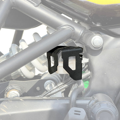Auto Engina Rear Brake Oil Reservoir Cover for Royal Enfield Himalayan 450 in textured matte black finish
