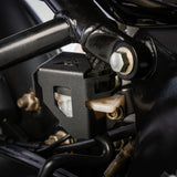 Auto Engina Rear Brake Oil Reservoir Cover for Royal Enfield Himalayan 450 in textured matte black finish
