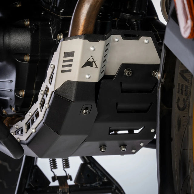 Auto Engina Aluminium Bash Plate for Royal Enfield Himalayan 450 with Black and Silver engine protection finish