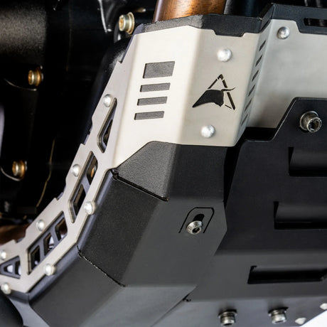 Auto Engina Aluminium Bash Plate for Royal Enfield Himalayan 450 with Black and Silver engine protection finish