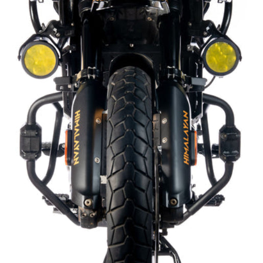Auto Engina Crash Guard Leg Guard with integrated sliders for Royal Enfield Himalayan 450 in textured black finish