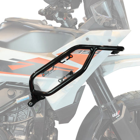 Auto Engina Gloss Black Crash Guard for 2025 KTM 390 Adventure R X S with 22mm Steel Tank and Engine Protection