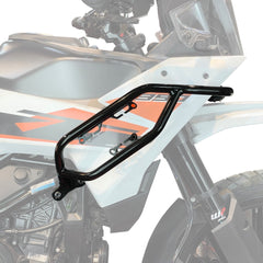 Auto Engina Gloss Black Crash Guard for 2025 KTM 390 Adventure R X S with 22mm Steel Tank and Engine Protection