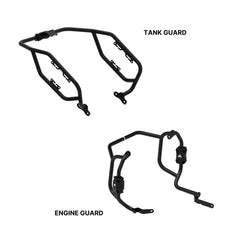 Auto Engina Gloss Black Crash Guard for 2025 KTM 390 Adventure R X S with 22mm Steel Tank and Engine Protection