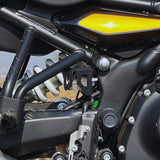Auto Engina Rear Brake Oil Reservoir Cover for Royal Enfield Himalayan 450 in textured matte black finish