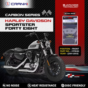 CRANK1 CFB183 carbon front brake pads for Harley Davidson Sportster Forty Eight 2011-2013