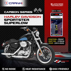 CRANK1 CFB046 carbon front brake pads for Harley-Davidson Sportster SuperLow 2014-2020
