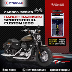 CRANK1 CFB046 carbon front brake pads for Harley Sportster XL Custom 1200 2014-2016