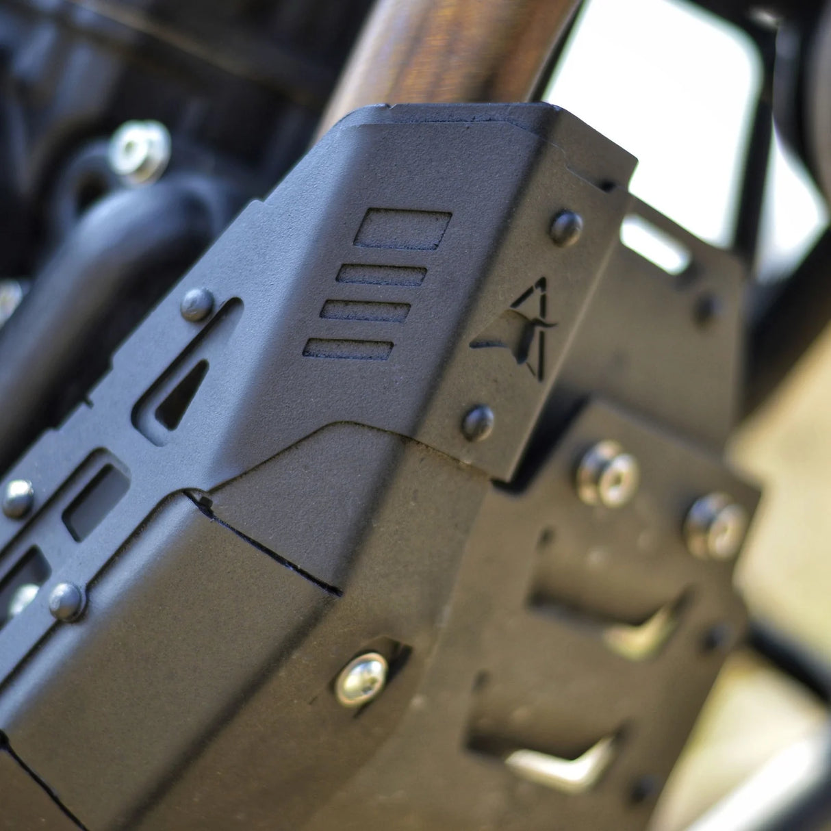 Auto Engina Aluminium Bash Plate for Royal Enfield Himalayan 450 with Black and Silver engine protection finish