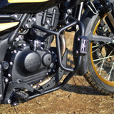 Auto Engina Crash Guard Leg Guard with integrated sliders for Royal Enfield Himalayan 450 in textured black finish