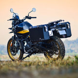 Auto Engina 72L Black Aluminium Panniers for Royal Enfield Himalayan 450 Adventure Touring Motorcycle