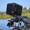 Auto Engina 42L Black Aluminium Top Box with inner bag and backrest for Royal Enfield Himalayan 450